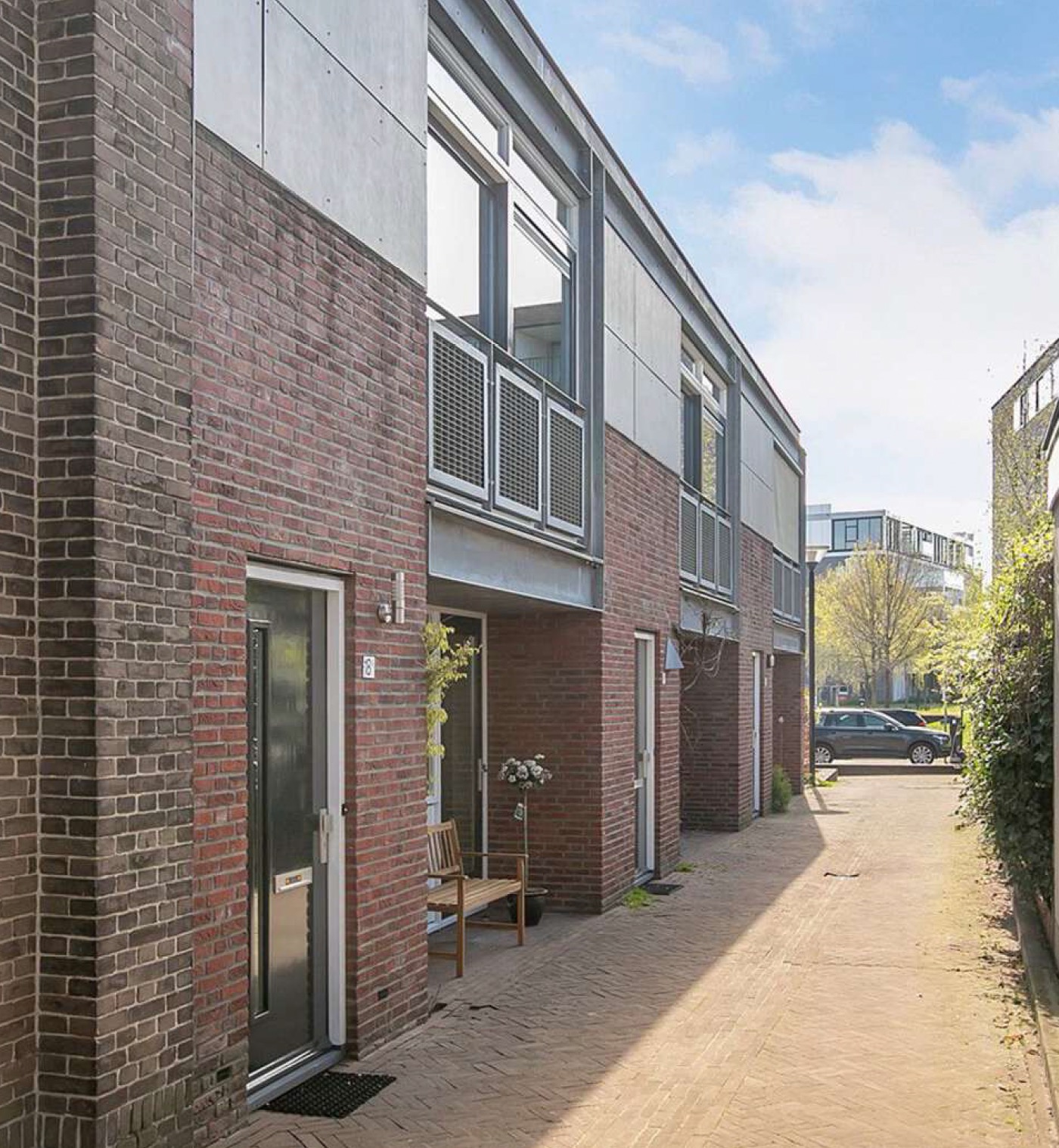 Voorzijde van de stadswoning